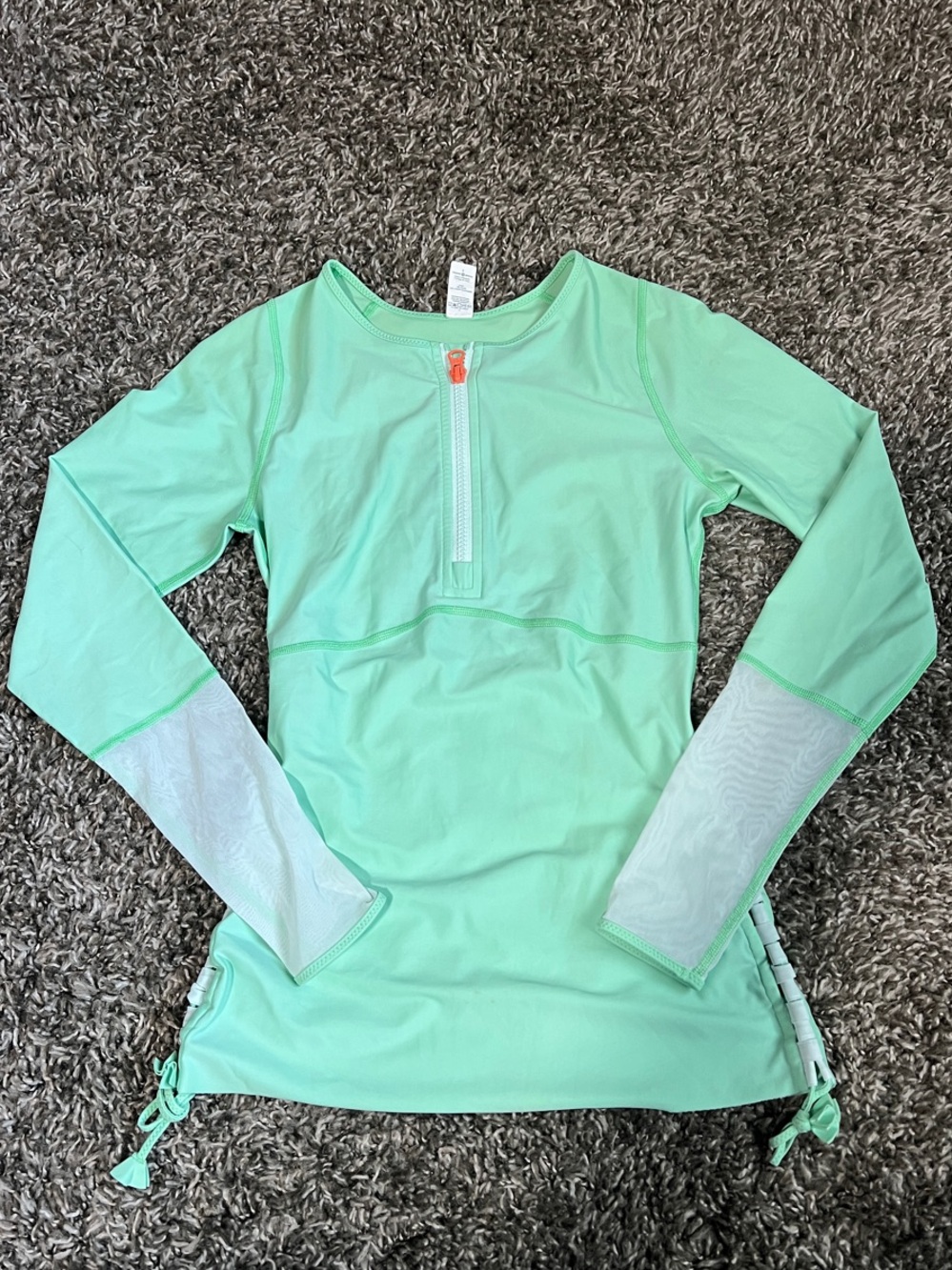 Lululemon Mint Green Long Sleeve Swim Top with Front Zip